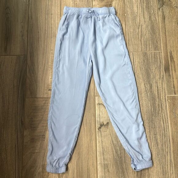 H&M Light Blue Girls Joggers with Pockets‎ Size US 7 - Picture 2 of 10